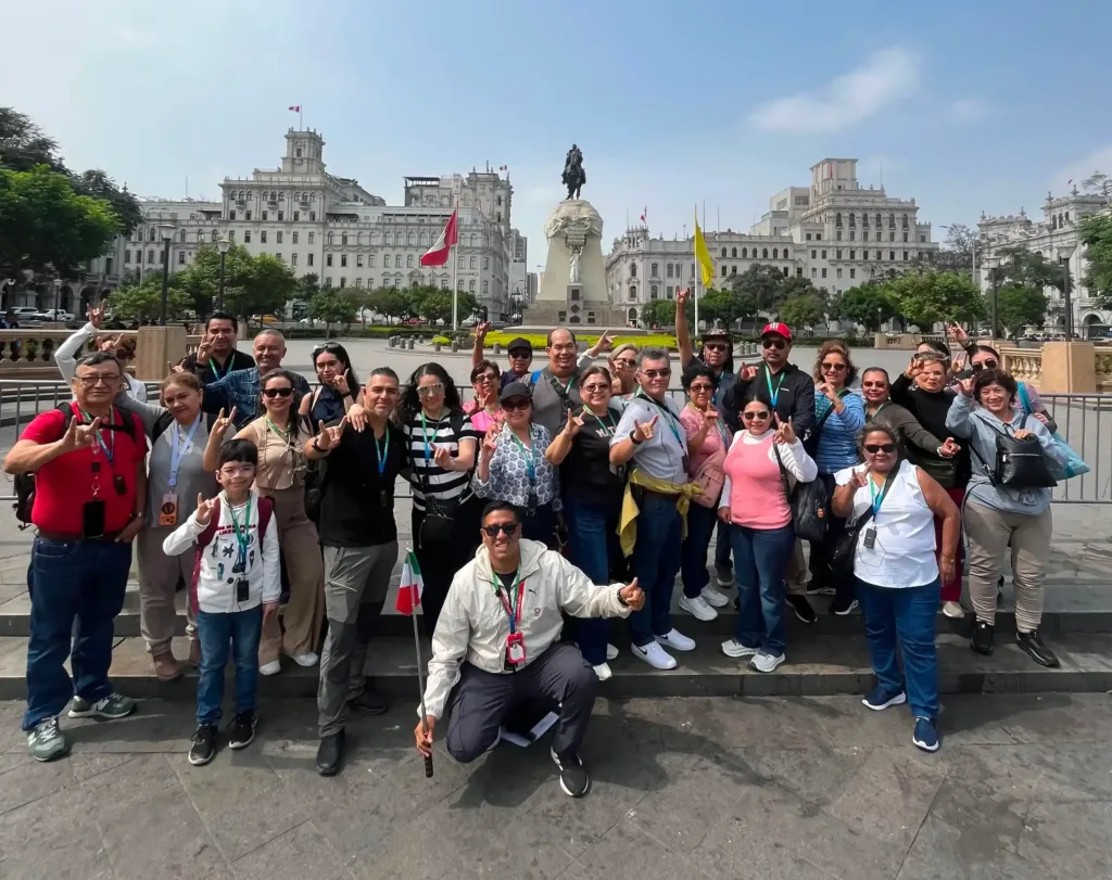 Official MINCETUR guide at the Free walking tour Lima meeting point in Plaza San Martin